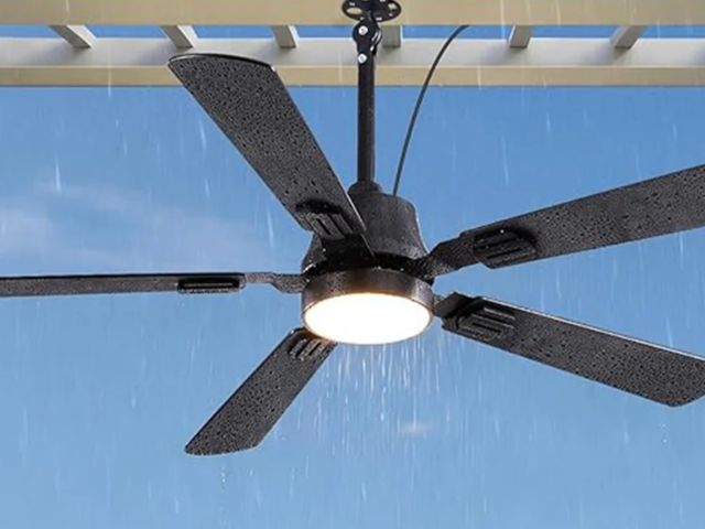 Lot 96-230826 - Ceiling Fan with Light, Black New  Exact model may vary from stock photo