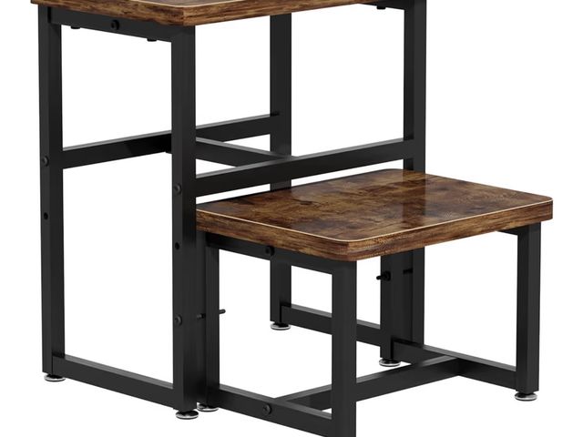 Lot 96-181505 - Toddler 2 Step Stool, Kids Wooden 2 Step Stools for Bathroom, Kitchen, Bedroom and Living Room, Heav...