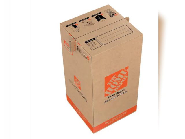 Lot 96-173625 - 3 Pack The Home Depot 
20 in. L x 20 in. W x 39 in. H Tall Heavy Duty Eco Wardrobe Moving Shipping a...
