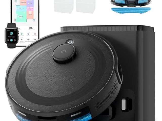 Lot 96-230644 - Lefant Robot Vacuum and Mop Combo,75-Days Self- Emptying, 6000Pa Powerful Scution, Multi-Floor Mappi...