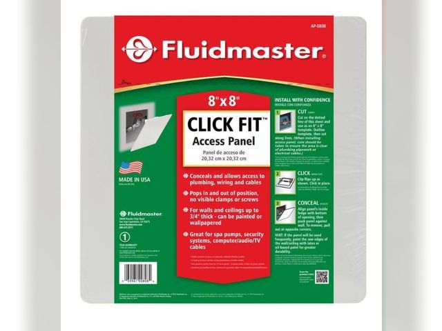 Lot 96-160204 - Fluidmaster Click Fit 8 in. x 8 in. Plastic Access Panel
New