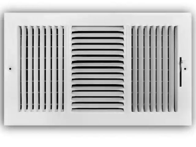 Lot 96-232485 - 10 pack of Everbilt 14 in. x 8 in. 3-Way Steel Wall/Ceiling Register in White New  Msrp $229.80