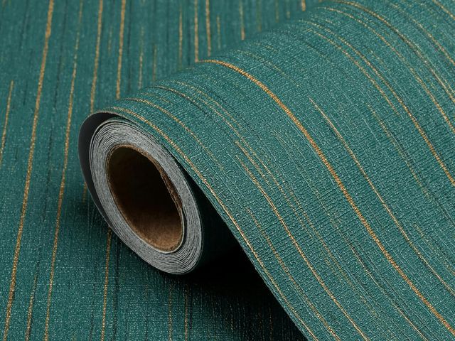 Lot 96-187891 - Teal Grasscloth Peel and Stick Wallpaper A Set of 23.6" X 120" Self-Adhesive Texture Contact Paper F...