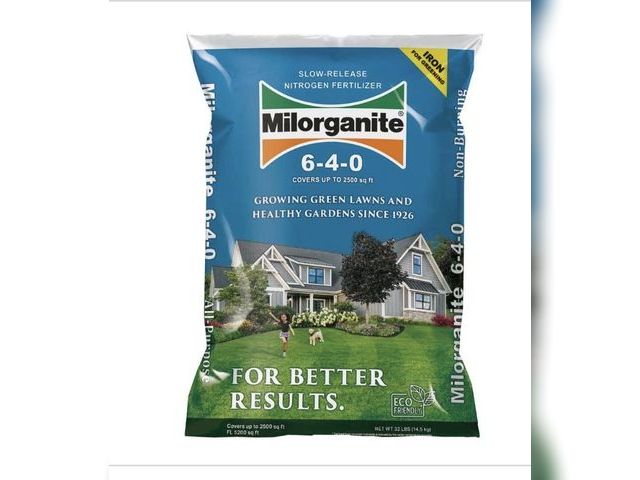 Lot 96-227725 - Milorganite 32 Ibs. 2,500 sq. ft. Plant Fertilizer Slow-Release Nitrogen Garden and Lawn Fertilizer ...