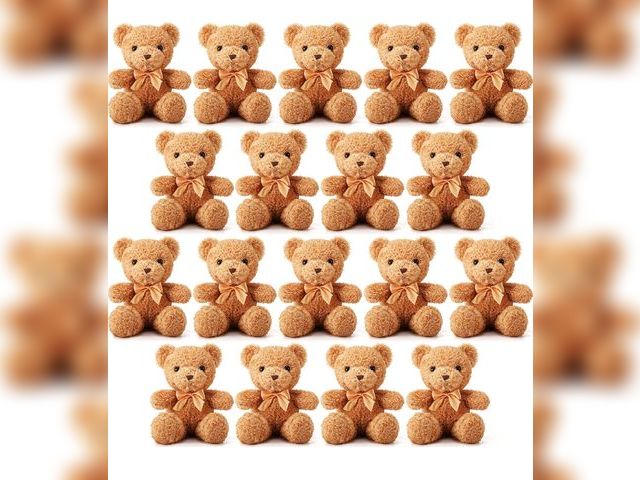 Lot 96-187887 - HyDren 18 Pcs Bear Stuffed Animals Bulk 12 Inch Soft Plush Bears Doll with Bows Small Stuffed Toy fo...