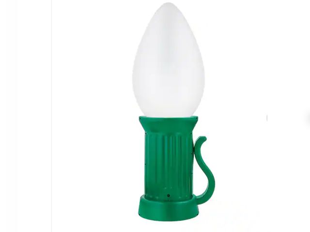 Lot 96-182053 - Home Accents Holiday 3 ft. Battery Operated LED Jumbo White Bulb Holiday Yard Decoration New