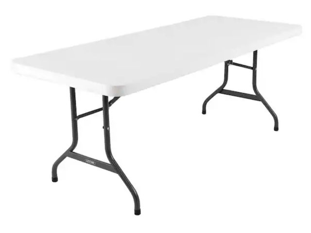 Lot 96-191245 - Lifetime
72 in. White Plastic Portable Folding Banquet Table
New