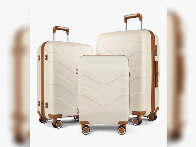 Lot 96-180425 - TILYMOL Luggage Sets 3 Piece with Spinner Wheel, Hardside Suitcase Set with TSA Lock, Expandable Tra...
