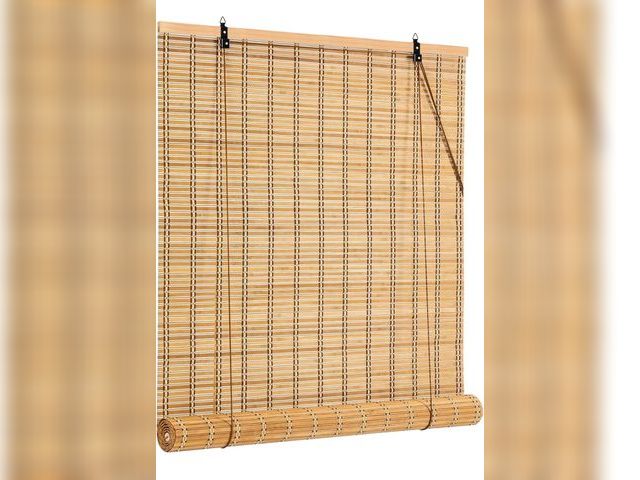 Lot 96-187521 - Bamboo Blinds,UV Protection Bamboo Roll Up Shades,Easy to Install Blinds for Interior Windows,Roman ...