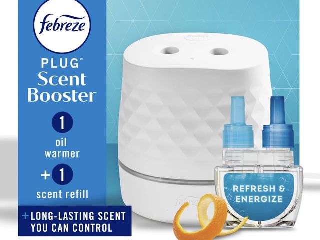 Lot 96-182549 - Febreze Plug Scent Booster, Air Freshener, Scented Oil Diffuser, Refresh &amp; Energize

Appears lig...