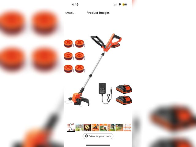 Lot 96-164482 - Lithium String Trimmer, brand unknown, varies from stock photo, appears unused.