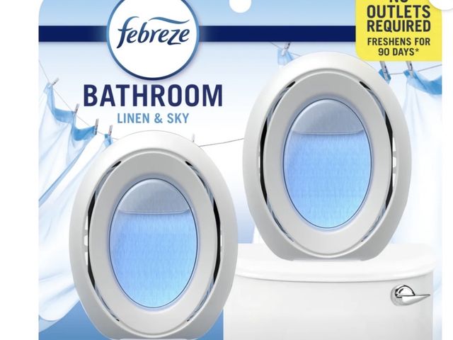 Lot 96-182243 - Febreze Bathroom Air Freshener, Odor-Fighting, Linen &amp; Sky Scent, 2 Count

New