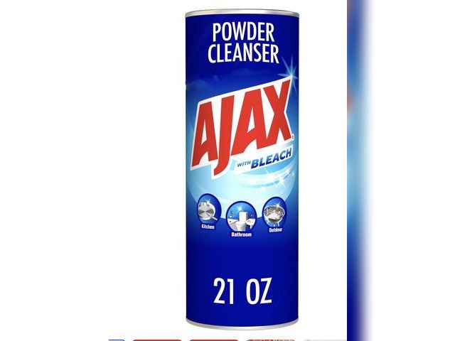 Lot 96-182219 - Lot of 8 Ajax Powder Cleanser with Bleach, Scratch-Free Formula, 21 oz Bottle

New