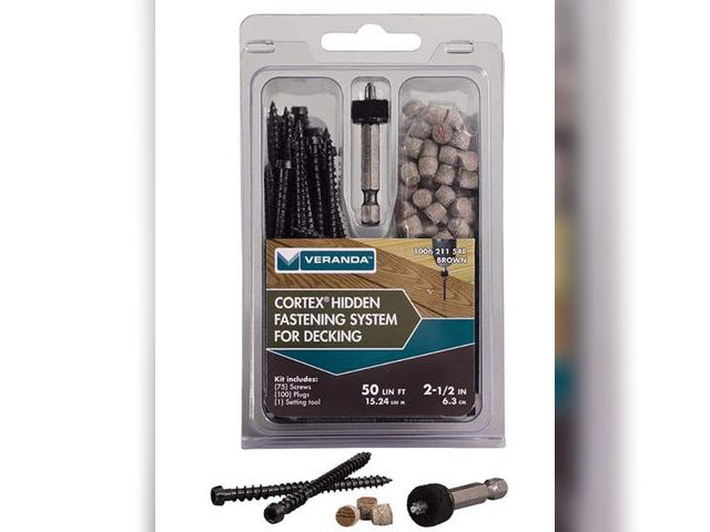 Lot 96-162372 - FastenMaster
Cortex Hidden Fastening System for Veranda Decking - 2-1/2 inch Cortex screws and plugs...