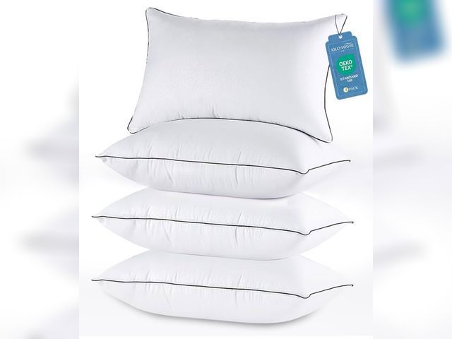 Lot 96-175804 - Pillows Queen Size Set of 4 for Sleeping, Soft and Supportive Bed Pillow with Down Alternative Filli...
