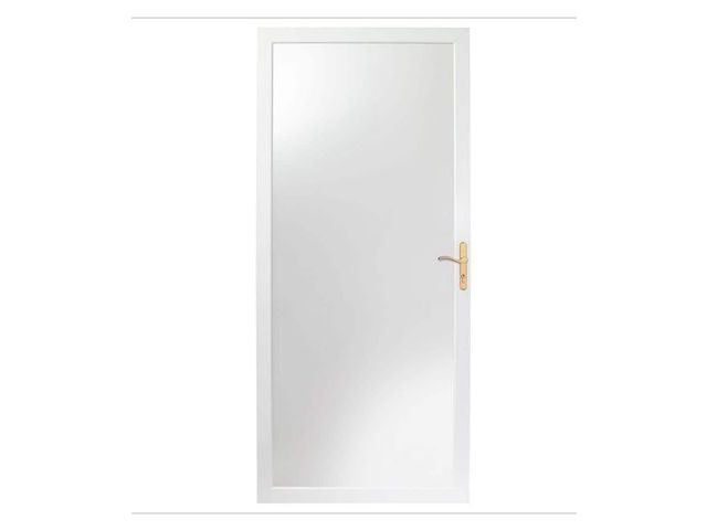 Lot 96-191623 - Andersen 2000 Series 32 in. x 80 in.
White Universal Full View
Interchangeable Aluminum
Storm Door w...