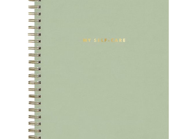 Lot 96-158049 - Planner 8"x6 Self Care Notes Wirebound Soft Sage: Adult Guided Journal Notebook

New
