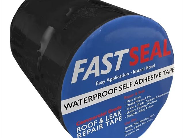 Lot 96-177425 - RV Roof Tape, 12" x 50' Black - UV-Resistant RV Sealant for Camper Roof Repair, Stops Leaks - Eterna...