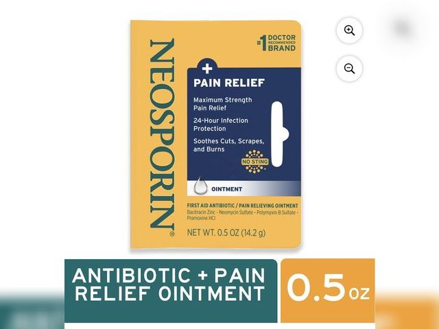 Lot 96-201103 - Neosporin + Pain Relief Dual Action Topical Antibiotic Ointment,.5 oz EXP 7/28 New