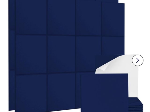 Lot 96-193334 - 12Pack Soundproof Wall Panels Self Adhesive acoustic Foam panels 11.46"X 11.46"X 0.35" High-Density ...