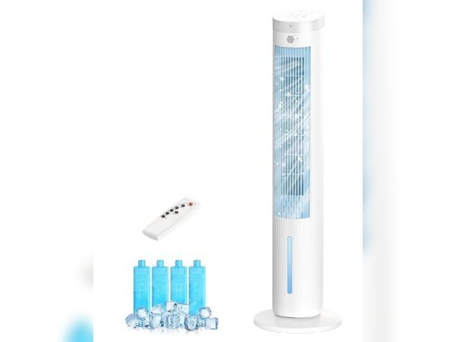 Lot 96-160877 - Evaporative Air Cooler, 41" Portable Air Conditioners Windowless, 3-in-1 Cooling Fans that Blow Cold...