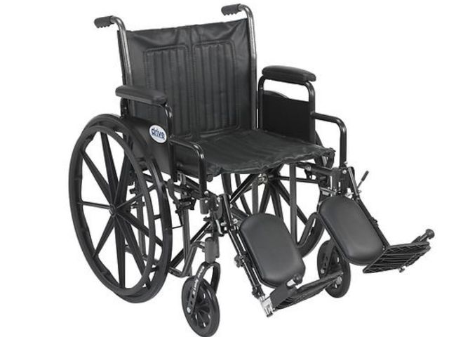 Lot 96-186650 - Drive Medical Silver Sport 2 Transport Wheelchair with Detachable Desk Arms and Elevating Leg Rests,...
