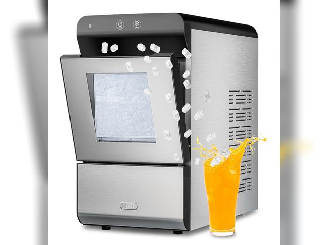 Lot 96-210581 - Gevi V2.0 Countertop Gemi Nugget Ice Maker | Self-Cleaning Pellet Ice Machine | Stainless Steel Hous...