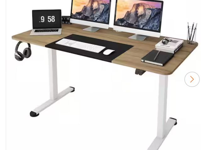 Lot 96-173054 - Gymax
55 in. Oak Electric Standing Desk Height Adjustable Home Office Table with Hook
MSRP $239
New
