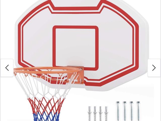 Lot 96-227608 - Costway Large Wall Mounted Basketball Hoop with 36" x 24" New