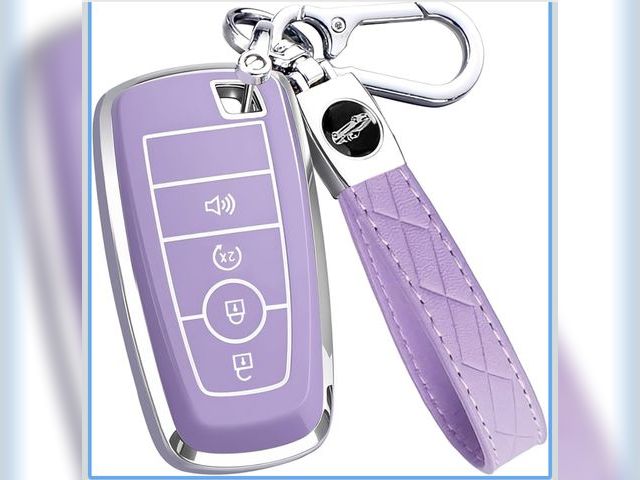 Lot 96-190939 - Key Fob Cover for Ford - Premium Soft TPU Shell Full Protection Case with Keychain, Fits Bronco Spor...