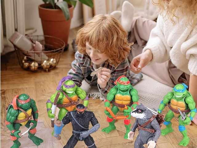 Lot 96-188616 - Senya Turtle Action Figures 4.8"Turtles 6-Pack  Toys for Halloween Decorations Collection Birthday A...