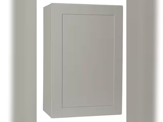 Lot 96-182132 - Hampton Bay
Shaker 24 in. W x 12 in. D x 36 in. H Assembled Wall Cabinet in Dove Gray
MSRP $179
New