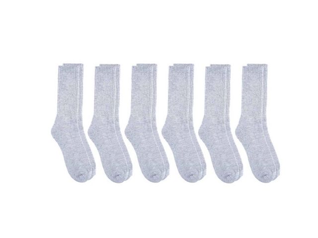 Lot 96-200389 - Zone Pro Men's Half Cushion Crew Socks, Shoe Size 6-12, Gray, 6 pk NELew