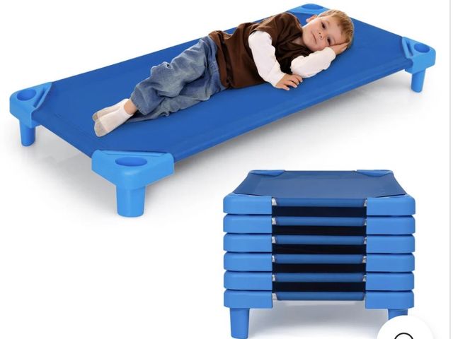 Lot 96-226816 - Giantex 6 PCS/4 PCS Stackable Daycare Cot for Kids MSRP $119.99 New