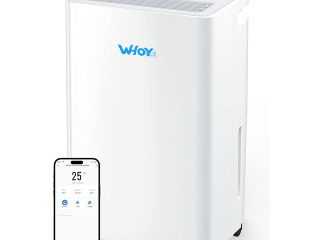 Lot 96-168622 - Dehumidifier for Home, 2500-3000 Sq Ft, 60 Pints Max. Smart Compressor, Smart App-Controlled, With D...