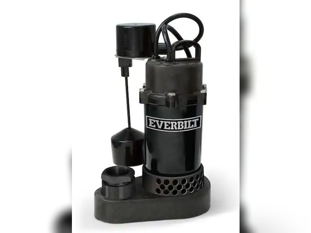 Lot 96-179649 - Everbilt
1/3 HP Aluminum Submersible Sump Pump Vertical Switch
Used Untested 
Msrp $139.00
