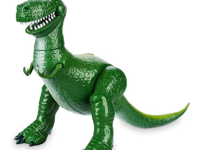 Lot 96-170138 - Disney Store Official Rex Interactive Talking Action Figure from Toy Story, Features Sounds and Phra...