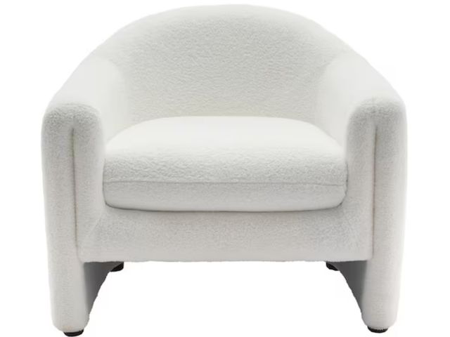 Lot 96-183249 - Uixe
Modern White Boucle Polyester Fabric Upholstered Accent Barrel Chair(Set of 1)
Unused, box dama...