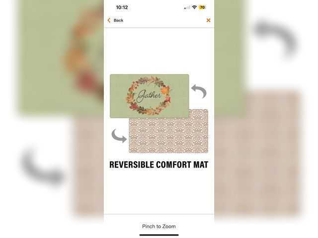 Lot 96-188912 - Home Accents Holiday Wreath 20 in x 36 in Reversible Comfort Mat New