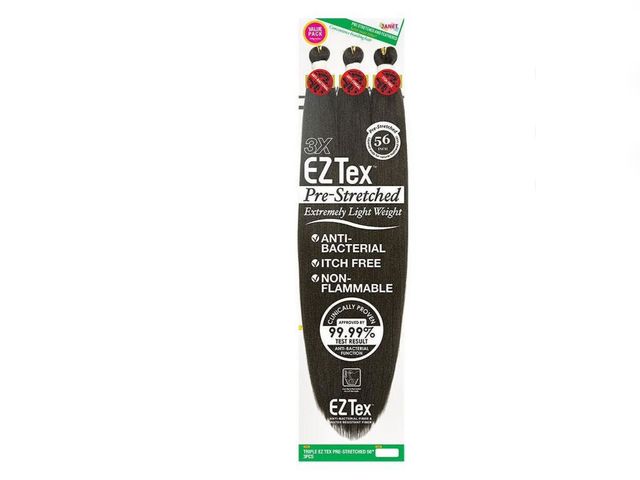 Lot 96-172575 - 50 Packs Janet TRIPLE EZ PRE-STRETCHED BRAIDING HAIR 56" (E-Z TEX 3PCS per pack) New MSRP $699