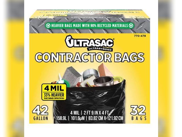 Lot 96-173471 - Ultrasac 42 Gal. Contractor Trash Bag (32
Count)

Appears unused. Open box