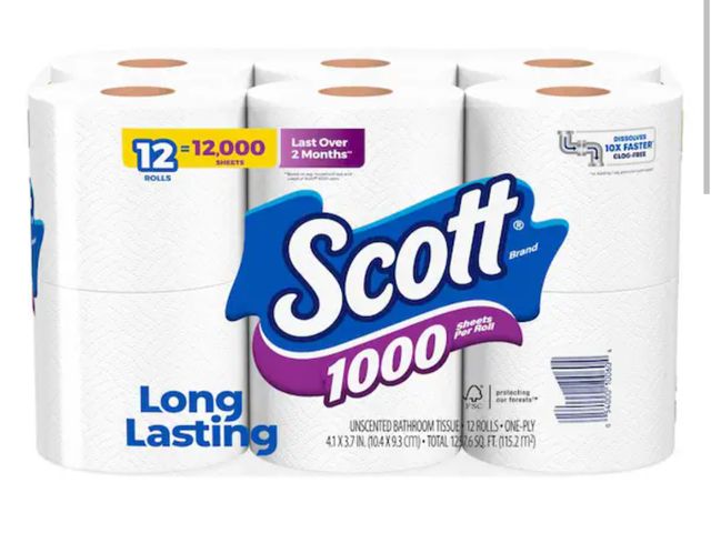 Lot 96-181810 - Scott White Toilet Tissue 11 rolls, new