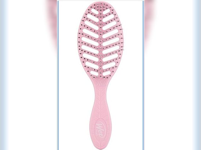 Lot 96-180655 - Wet Brush Go Green Speed Dry Hair Brush, Pink - Vented Design &amp; Ultra Soft HeatFlex Bristles - E...