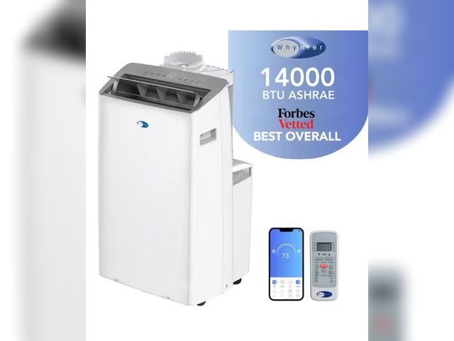 Lot 96-162032 - Whynter NEX 12,000 (DOE) BTU Portable Air Conditioner Cools 600 Sq.Ft. with Dehumidifier and Wifi En...