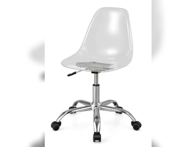 Lot 96-192547 - Costway
Rolling Acrylic Armless Ergonomic Office Chair Swivel Vanity Ghost Chair Adjustable Height i...