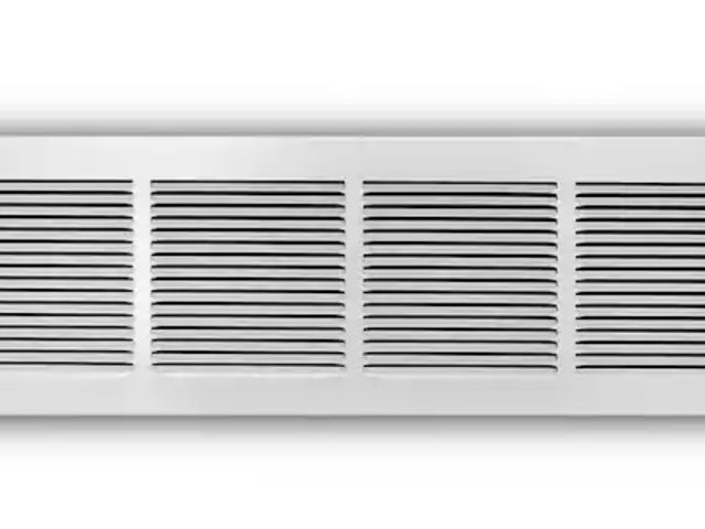 Lot 96-232581 - 2 pack of Everbilt 24 in. x 6 in. 1-Way Steel Baseboard Return Air Grille in White New