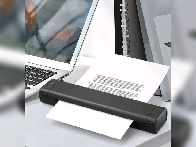 Lot 96-233012 - A4 Portable Printer Wireless for Travel, Bluetooth Thermal Printer Support A4 Thermal Paper, Compati...