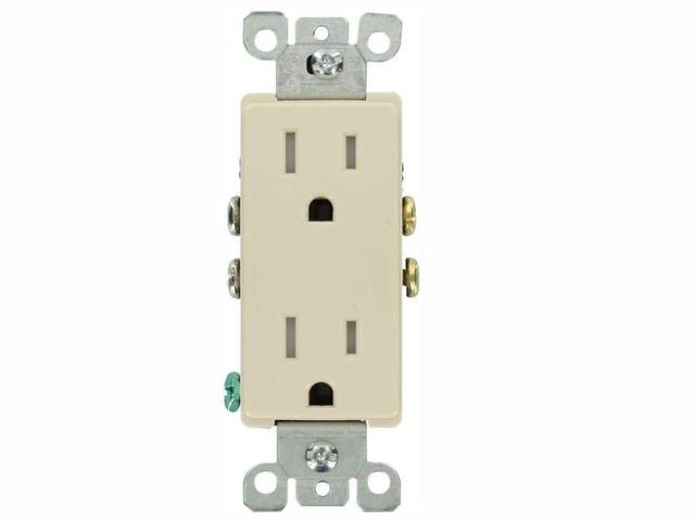 Lot 96-173588 - Leviton Decora 15 Amp 125 V Tamper
Resistant Duplex Outlet/ Receptacle, Light Almond (10- Pack) Т532...