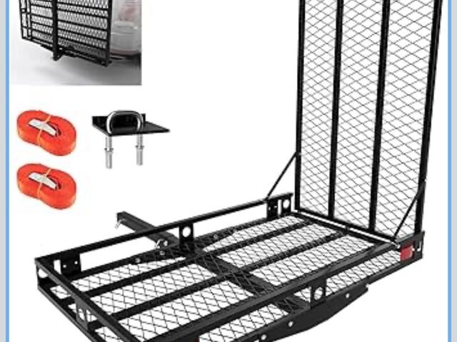 Lot 96-192978 - Goplus Mobility Scooter Carrier, 50” x 29.5” Folding Wheelchair Carrier for Car with 42” Ramp, Stabi...