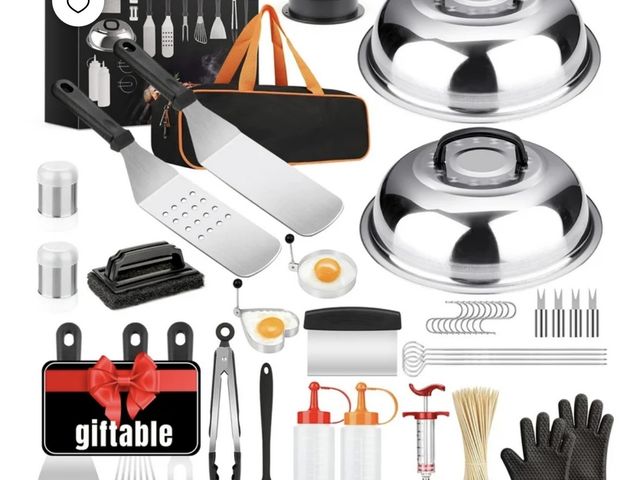 Lot 96-230694 - Mibote Griddle Accessories Kit 140 Pcs for Blackstone Camp Chef Professional Griddle Grill BBQ Spatu...